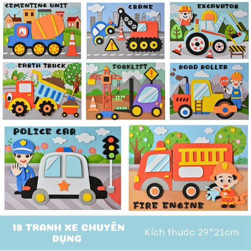 Tranh dán ghép hình 3D - Tăng tính sáng tạo cho trẻ em