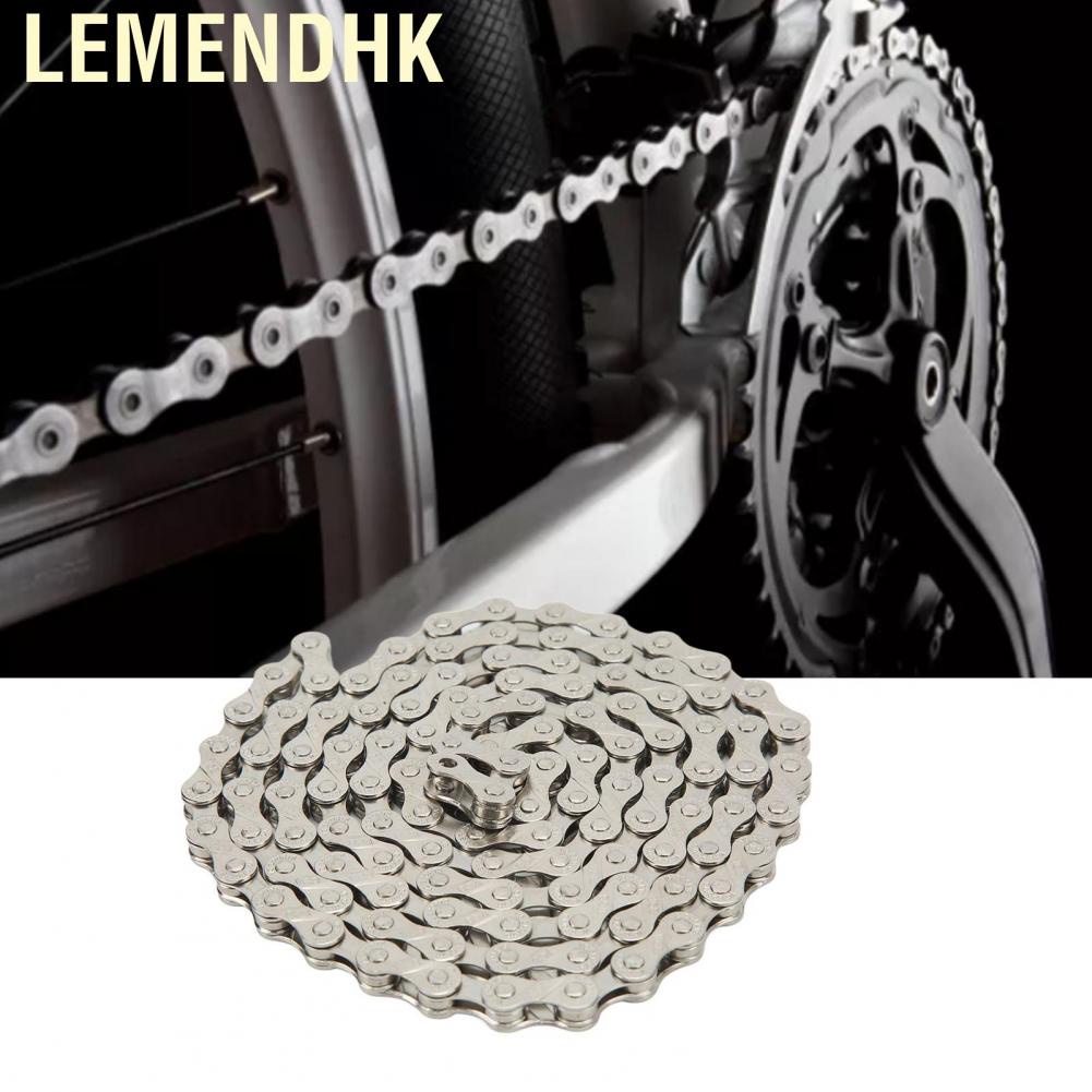 Lemendhk 8 Speed Bike Chain Carbon Steel Silver Road 116 Links Replacement for VG SPORTS