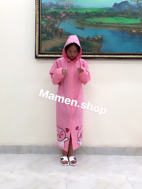 [Sỉ] Áo mưa măng tô 1 người họat hình kakao talk cute dễ thương thái lan