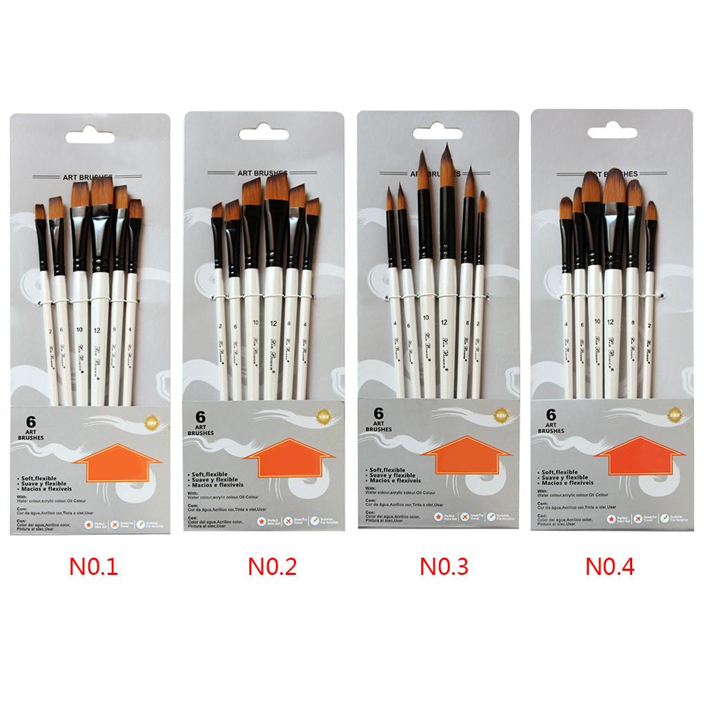 Bộ 6 Cọ Vẽ Tranh Sơn Dầu Tạo Hiệu Ứng Đặc Biệt