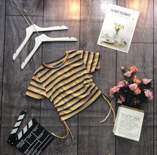 Áo croptop rút dây