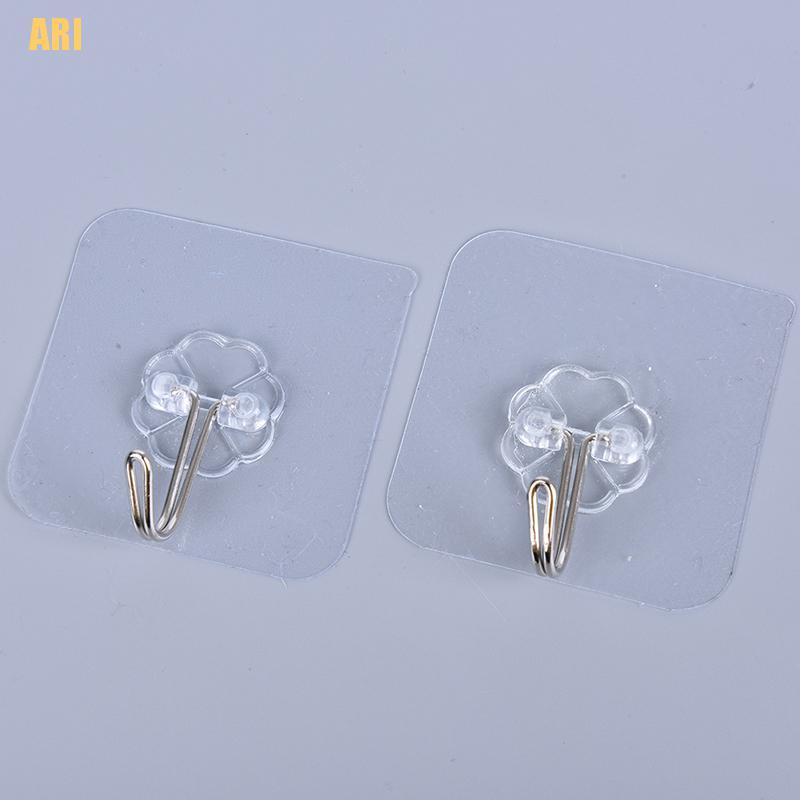 1 Móc Treo Đồ Dùng Nhà Tắm / Nhà Bếp Trong Suốt Có Giác Hút Chắc Chắn Tiện Dụng