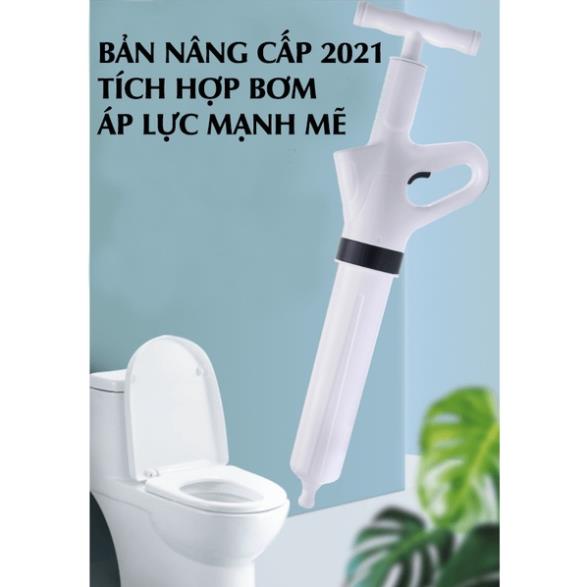 Súng Thông Tắc Bồn Cầu Phiên Bản Cao Cấp 2021- Dụng Cụ ThôngLavabo-Bồn Rửa Chén Bát -Tích Hợp Bơm Nén Khí