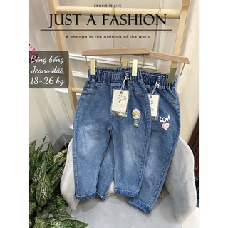 (jean baby) quần jean ,bò mềm dài ,quần jean học sinh cho bé gái (16-24kg)