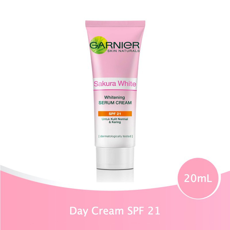 (hàng Mới Về) Kem Dưỡng Trắng Da Chống Nắng Spf 21 20ml Garnier Sakura