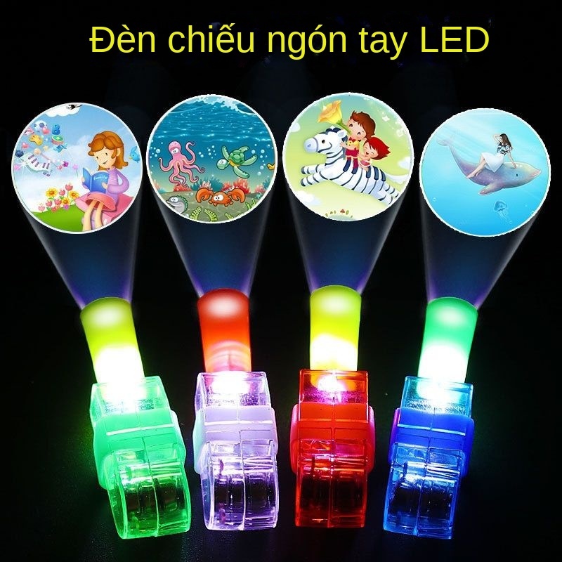 Nhẫn Đèn LED Chiếu Hình Hoạt Hình Cho Bé