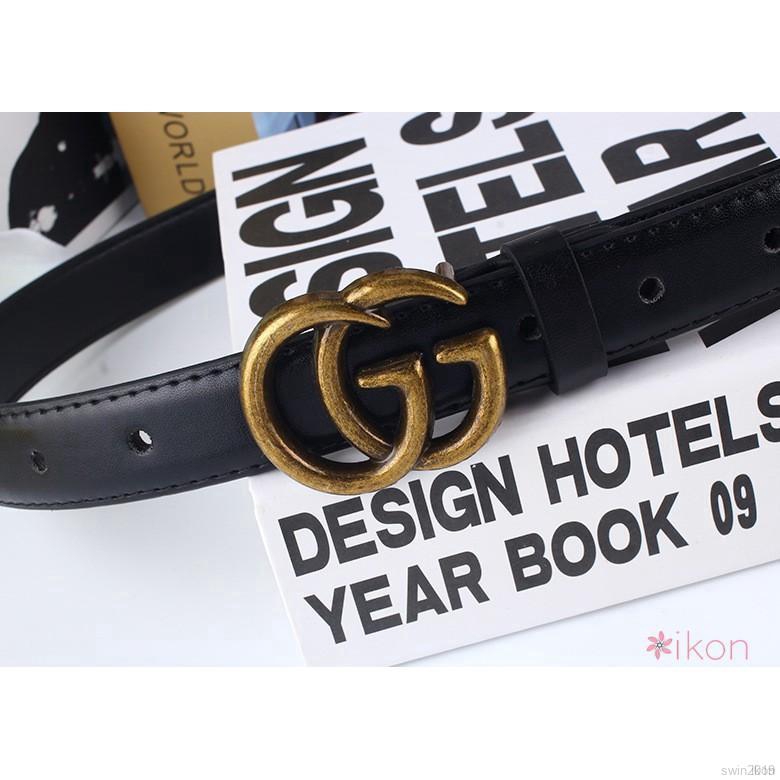 Thắt Lưng Da Pu Khóa Kim Loại Hình Chữ Phong Cách Retro Cho Nữ