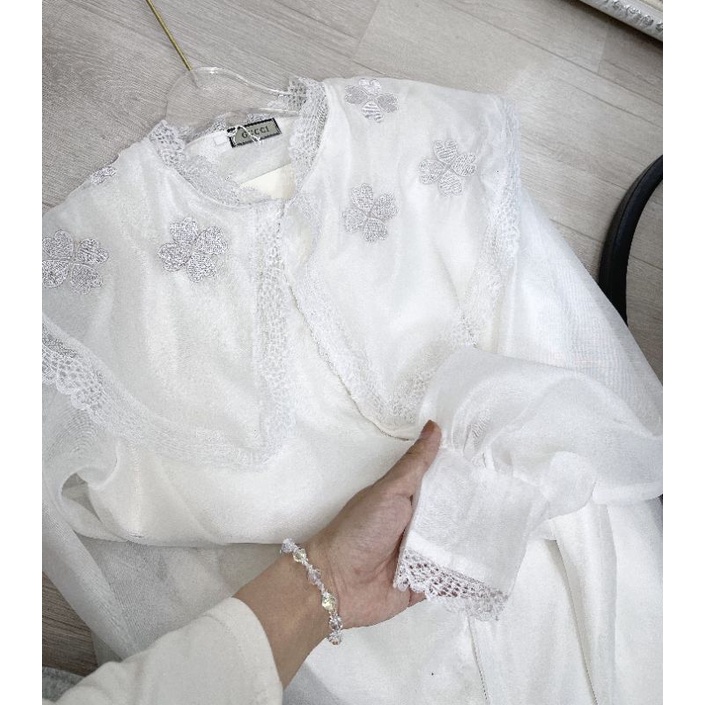 Sét váy tiểu thư áo sơ mi trắng,chân váy von tầng .Set đồ nữ cao cấp