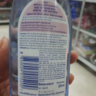 Nước tẩy trang Nivea cho da nhờn 125ml!