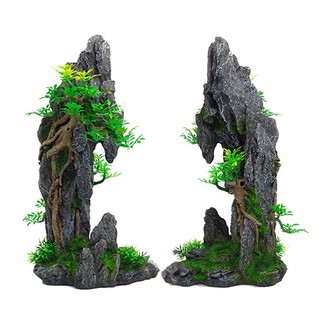 Mô hình cây cổ thụ phụ kiện bể cá trang trí tiểu cảnh bể cá trang trí nhà cửa lũa bể cá thủy sinh