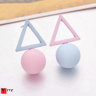 Bông Tai Hình Tam Giác Màu Kẹo Ngọt Phong Cách Hàn Quốc Cho Nữ