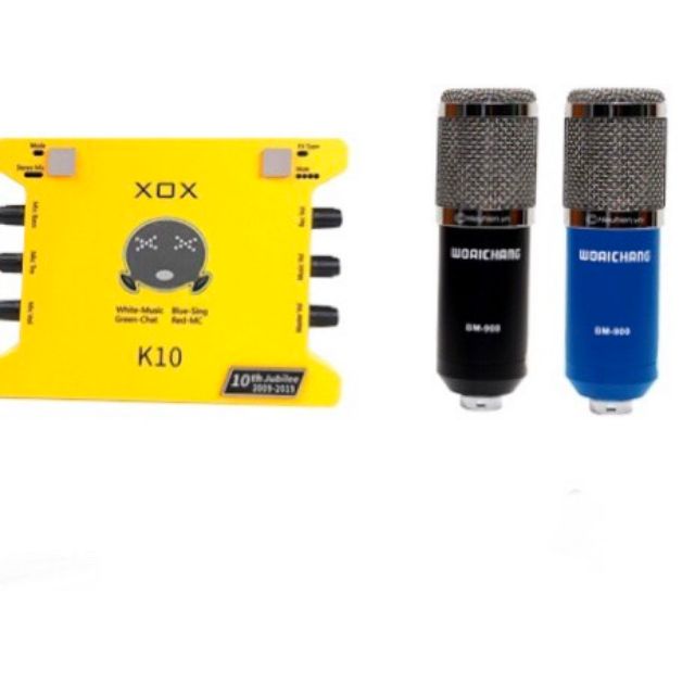 Combo sound card k10 phiên bản mới cùng mic BM900 woaichang