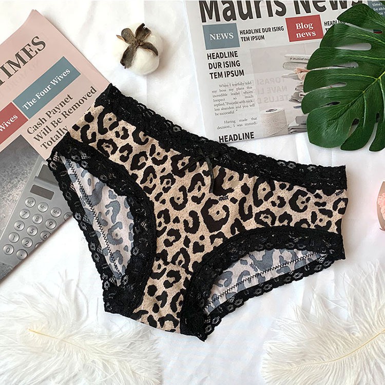 Quần lót cotton phối ren nhiều hoạ tiết QL23