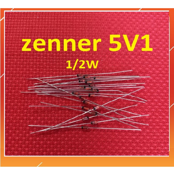 Diode zener 5V1 1/2W (10c)
