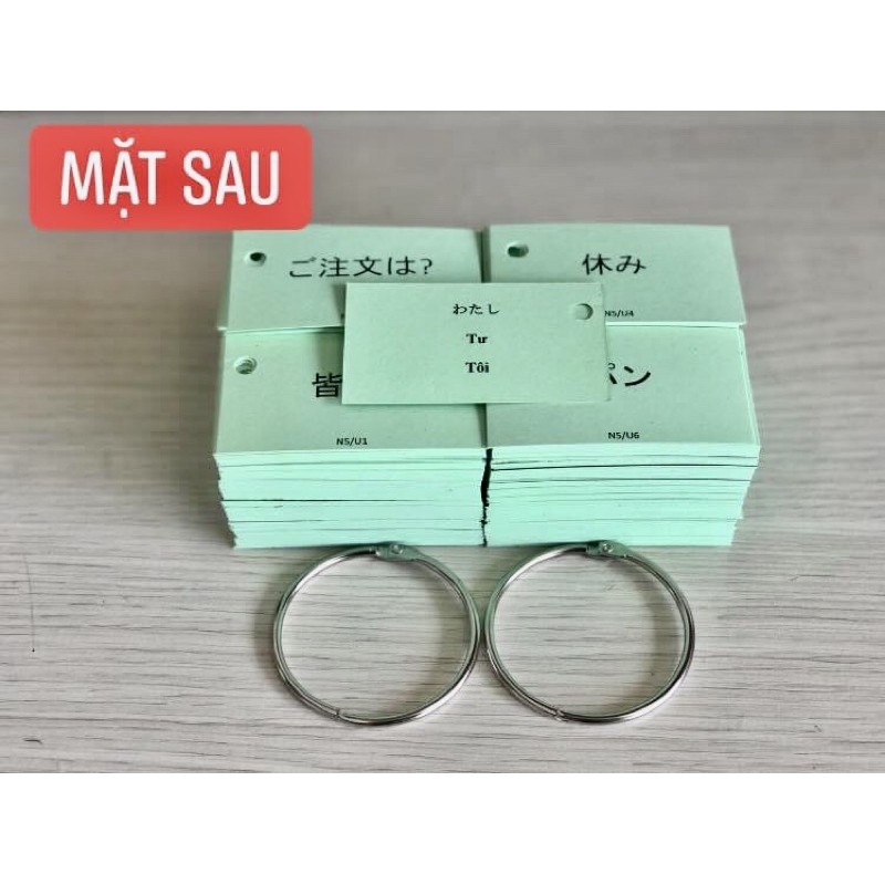 FLASHCARD TỪ VỰNG TIẾNG NHẬT N5  1000 thẻ từ vựng sách Minnano 1