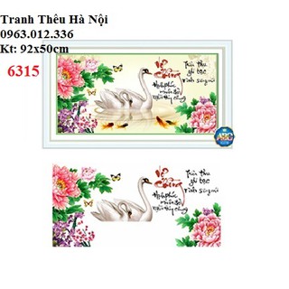 tranh đính đá thư pháp vợ chồng df226 kt 92x50cm