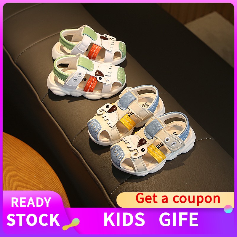 Giày sandal đế mềm họa tiết hoạt hình xinh xắn theo phong cách Hàn Quốc dành cho bé 1-3 tuổi