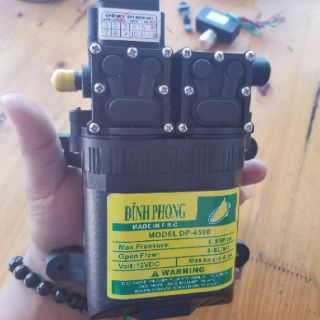 Máy RỬA XE mini 12V bơm ÁP LỰC đôi Đỉnh Phong