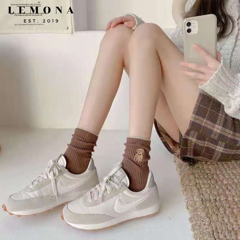 TẤT CHÂN SỌC GÂN THÊU GẤU BEAR DỄ THƯƠNG LOLITA