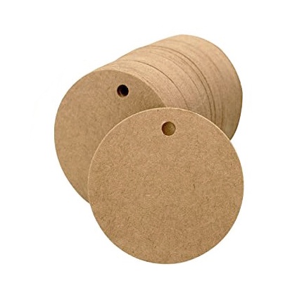 50pcs tag giấy kraft 5cm trang trí quà tặng