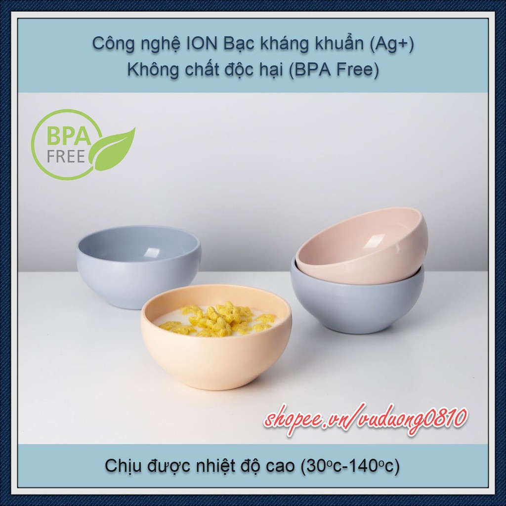 Set 02 Bát Ăn Trẻ Em Inochi (415ml) - BPA free