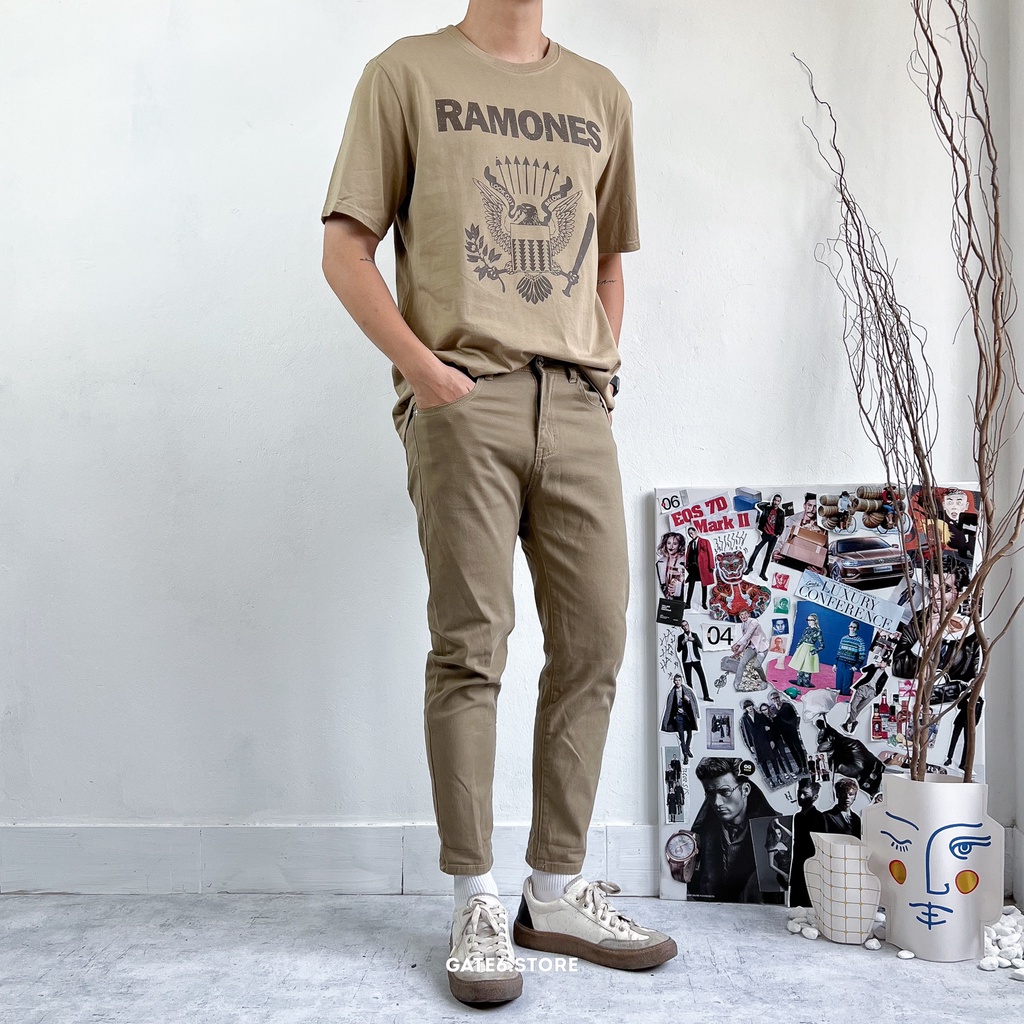 Áo thun Nam cổ tròn GATE6, phông ngắn tay Unisex premium 100% cotton co giãn regular fit Ramones - #G0040