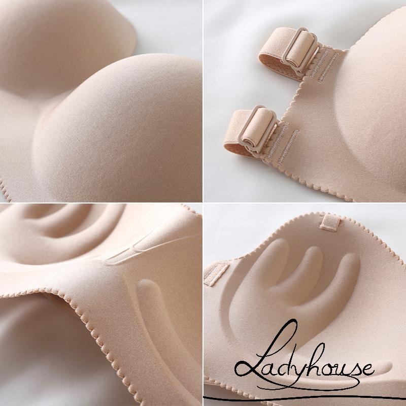 LDD-Women Invisible Push Up Bra Solid Color Wireless Beauty Back Lift Up Lingerie Underwear