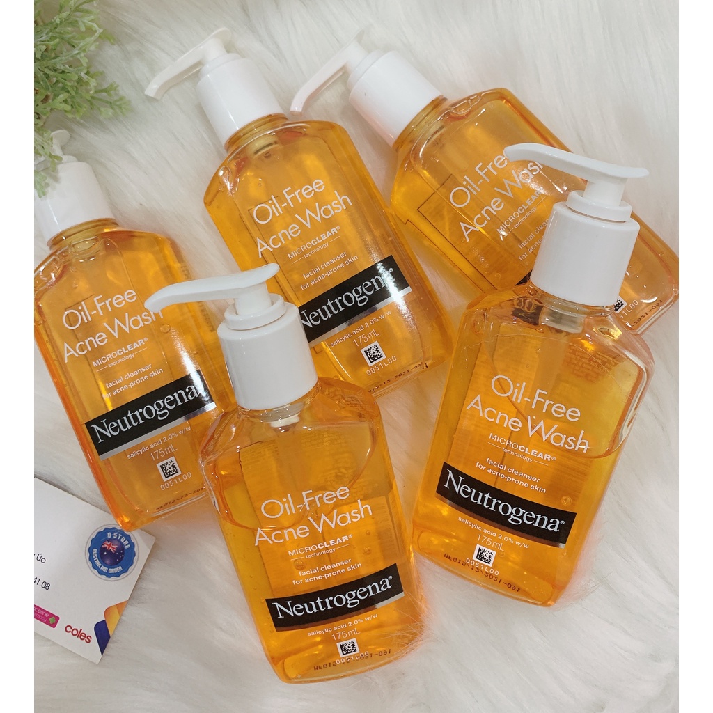 Sửa Rửa Mặt Dành Cho Da Dầu Mụn Neutrogena Oil-Free Acne Wash Facial Cleanser For Acne-Prone Skin