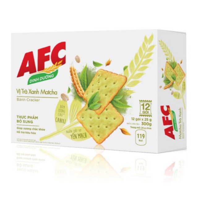 BÁNH AFC VỊ TRÀ XANH MATCHA HỘP 300G