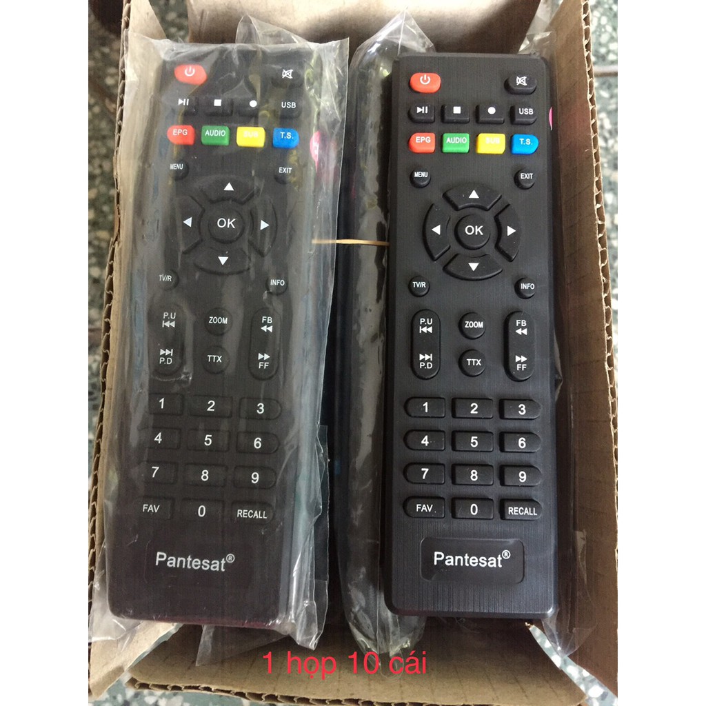 1 HỘP 10 CÁI REMOTE ĐẦU THU KỸ THUẬT SỐ MẶT ĐẤT Pantesat