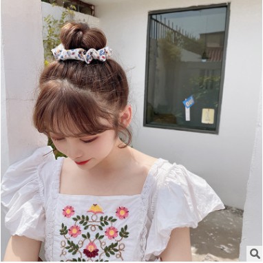 [Mã 151FASHIONSALE1 giảm 10K đơn 50K]Cột Tóc Họa Tiết Vải Mềm