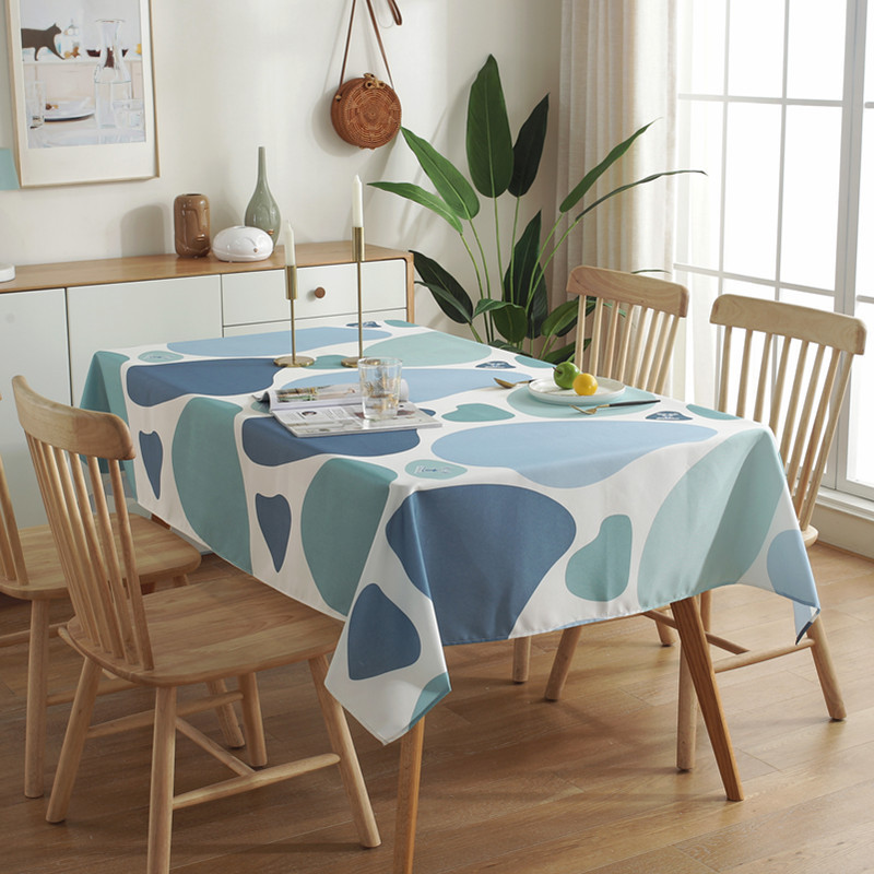 Khăn trải bàn hình chữ nhật họa tiết hình độc đáo chống thấm nước