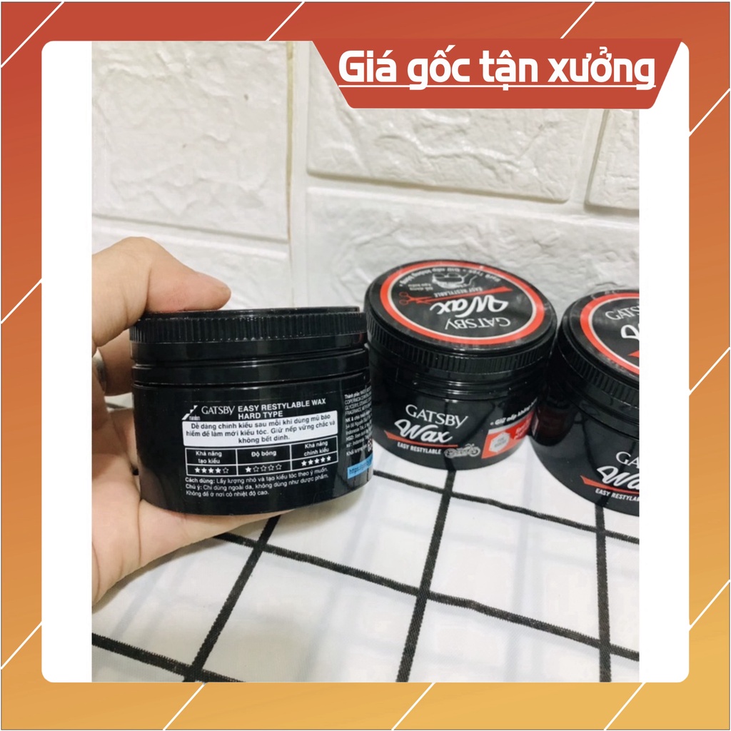 Keo vuốt tóc khô giữ nếp tạo kiểu định hình tóc nam Gatsby Hair Pomade Easy Restylable 65g