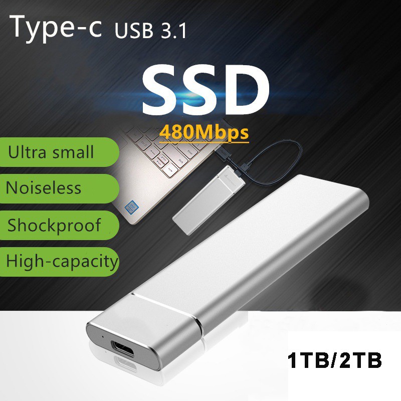 Ổ Cứng Di Động Tốc Độ Cao Usb 3.1 Mini 1tb / 2tb 2.5 '' Ssd