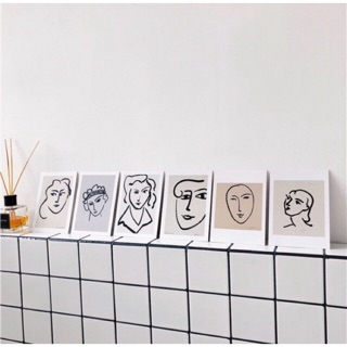 Postcard hình vẽ người trừu tượng