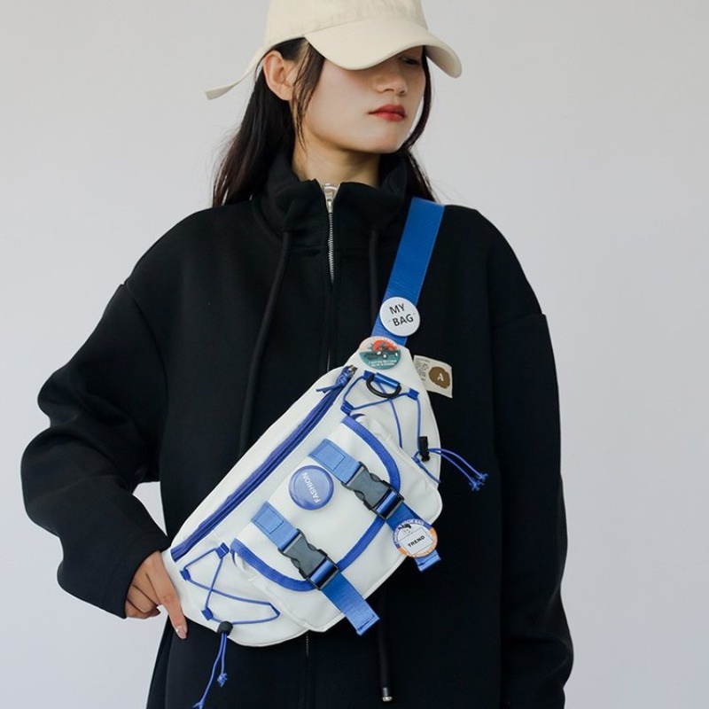 Túi Đeo Chéo Ngực Bằng Nylon Chống Nước Thời Trang Nhật Hàn Cho Nam
