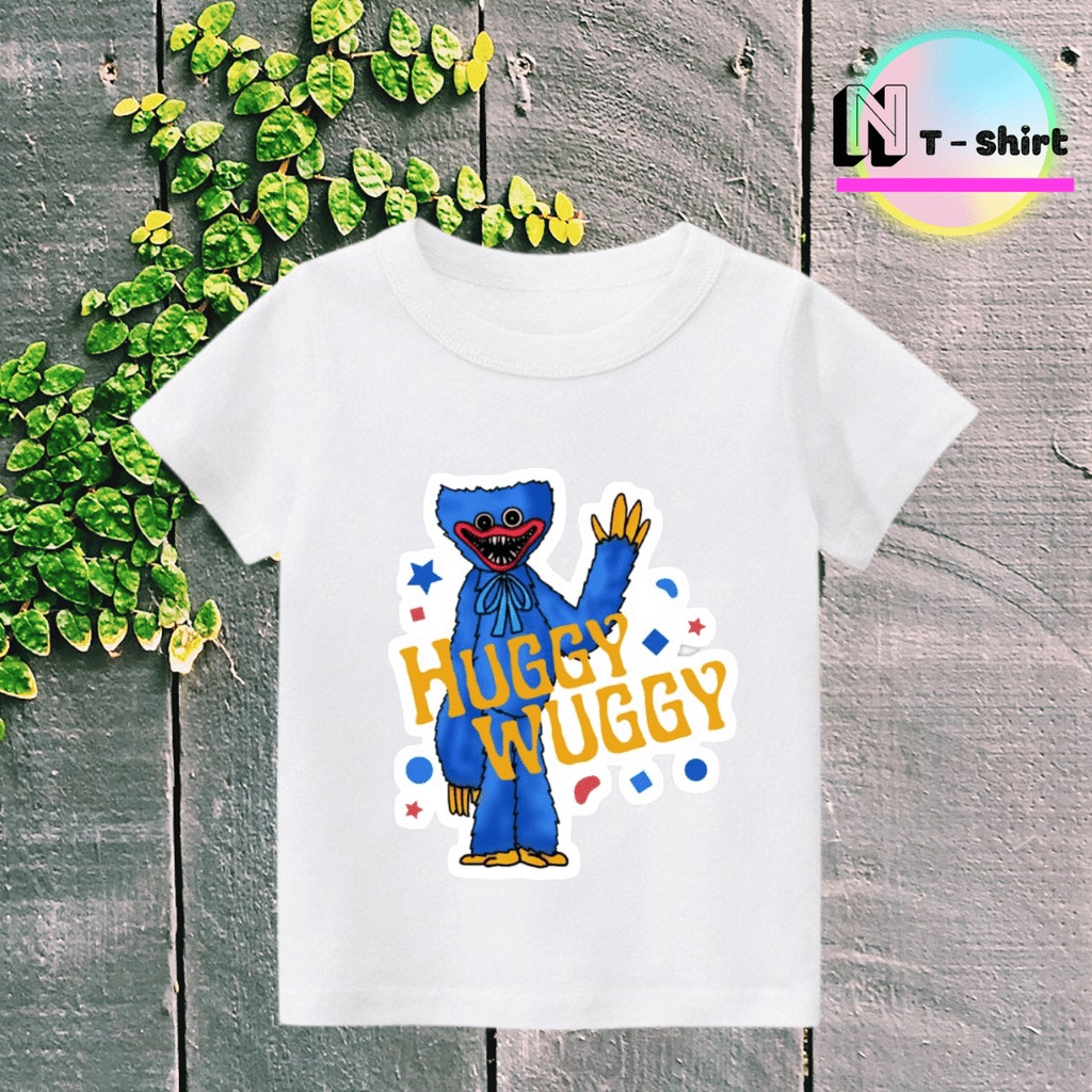 Áo thun cho bé trai in hình hoạt hình Poppy Playtime, Áo cotton mặc mát thoải mái NTShirt 07