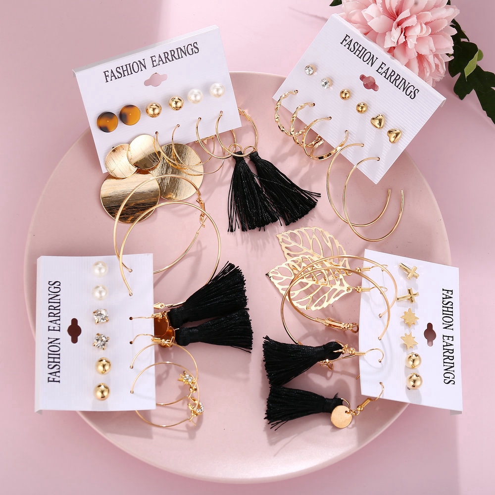 Set 37 Khuyên Tai Nữ Thời Trang Boho
