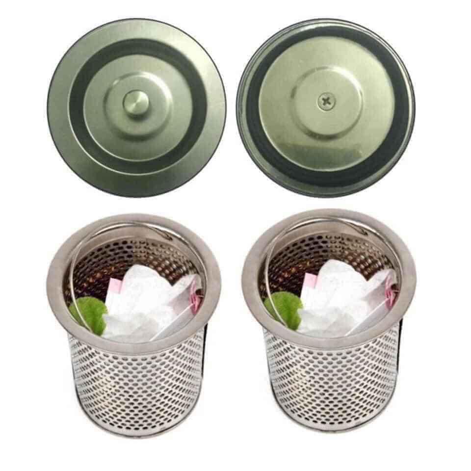Giỏ Lọc Rác Inox bồn rửa bát có Nắp. ĐT.Lv