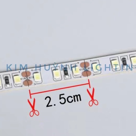 Dây đèn led dán 120 led/m, chip 2835 điện áp 12V