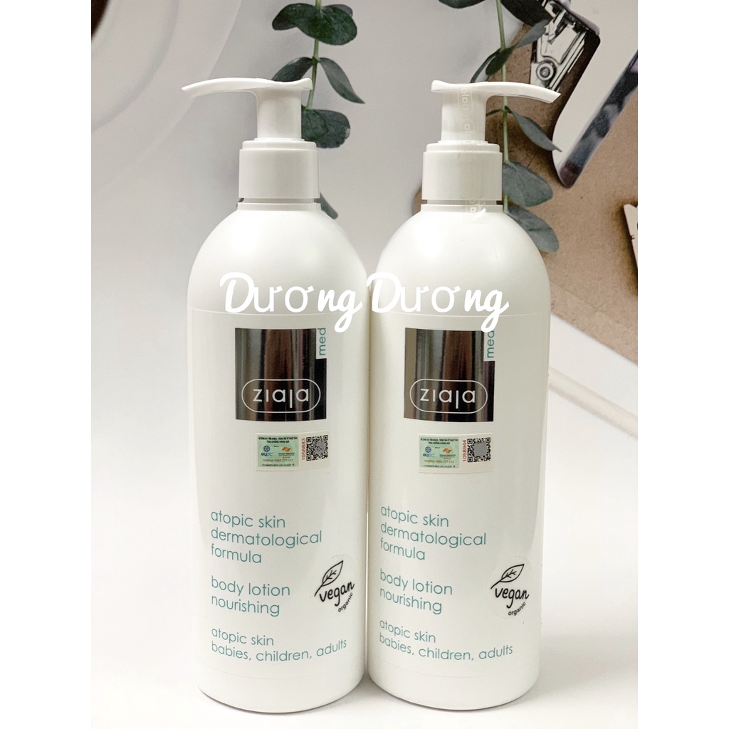 Nhũ tương Ziaja Med Atopic Skin Dermatological Formula Body Lotion dưỡng ẩm và làm mềm da 400ml[Chính Hãng]