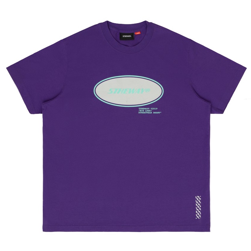 5THEWAY® /oval/ SQUARE TEE™ in PURPLE aka Áo Thun Tím Tay Ngắn