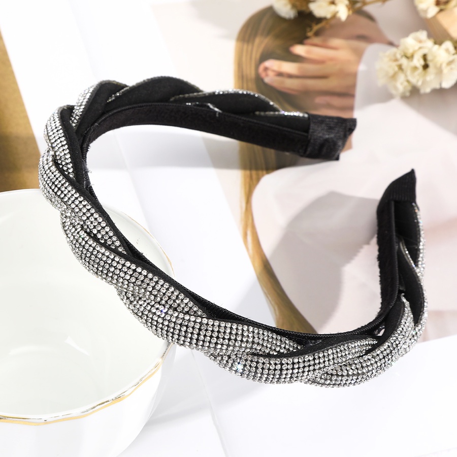 Cài Tóc Đính Đá Màu Đen Phong Cách Hàn Quốc Cho Nữ