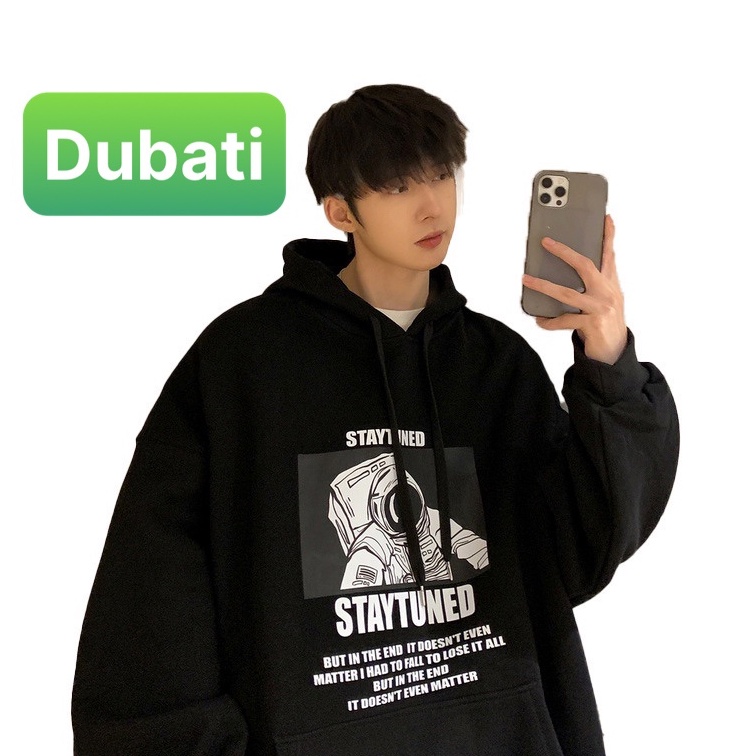 ÁO KHOÁC HOODIE NAM NỮ UNISEX CHẤT NỈ DÀY MỊN HỌA TIẾT PHI HÀNH GIA STAYTUNE FROM RỘNG SÀNH ĐIỆU- DUBATI FASHION