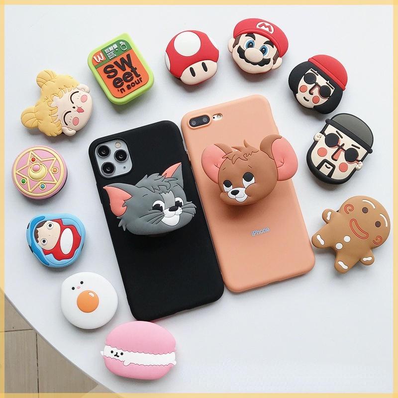 ⚡ Cổ Phiếu Sẵn Sàng⚡ Giá Đỡ Điện Thoại Bằng Silicon Họa Tiết Hoạt Hình Super Mario TOM&amp;JACK