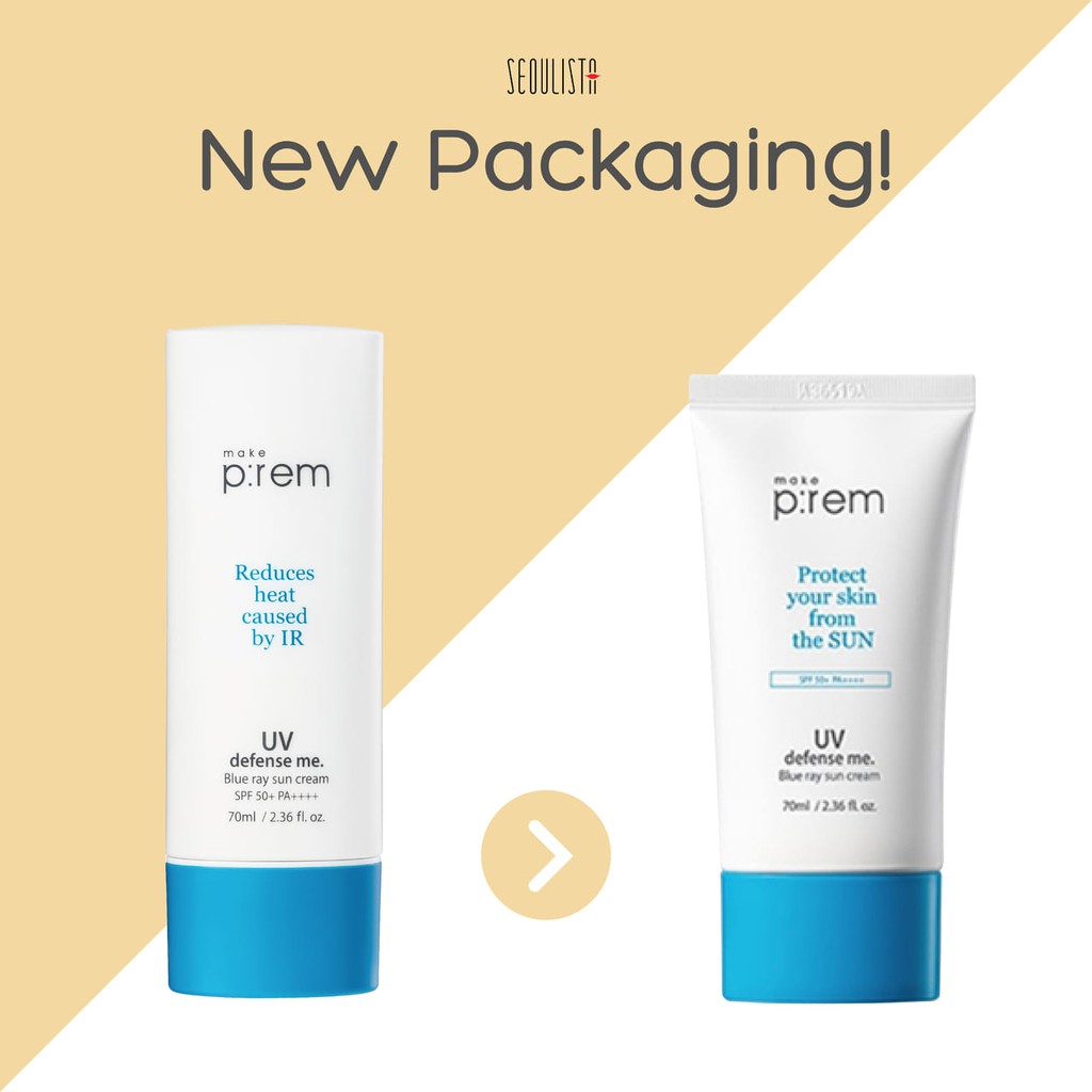 Kem chống nắng vật lí Make P:rem UV Defense Me.Blue Ray Sun Cream 70ml | BigBuy360 - bigbuy360.vn