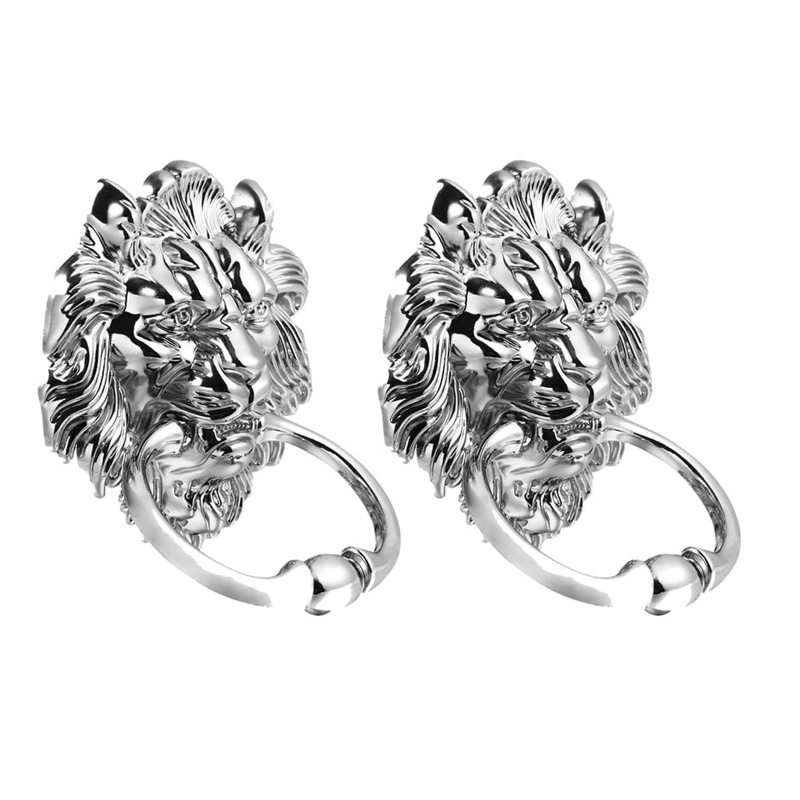 2 Tay Nắm Cửa Hình Sư Tử Phong Cách Vintage