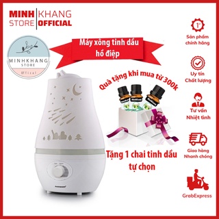Máy phun, Máy Khuếch Tán Tinh Dầu Hồ Điệp Đáy Tròn - 2400ml với 2 vòi phun cực mạnh.