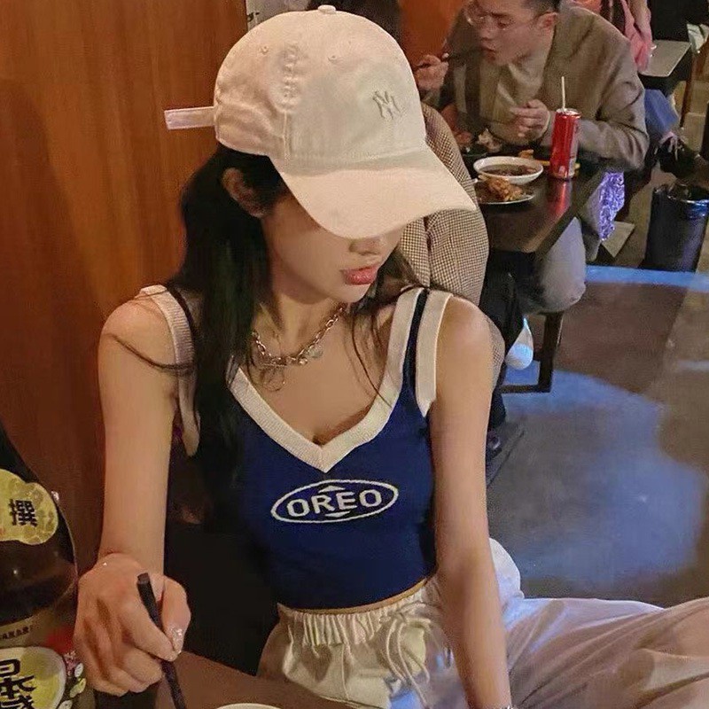 Áo len QKOOLE không tay cổ chữ V phong cách Hàn Quốc thời trang dành cho nữ