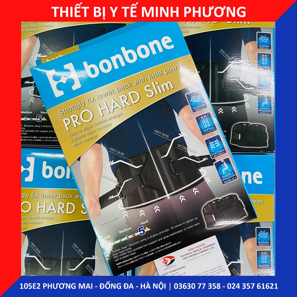Đai cố định lưng BONBONE cao cấp hỗ trợ cột sống, thoát vị địa đệm size S M L XL